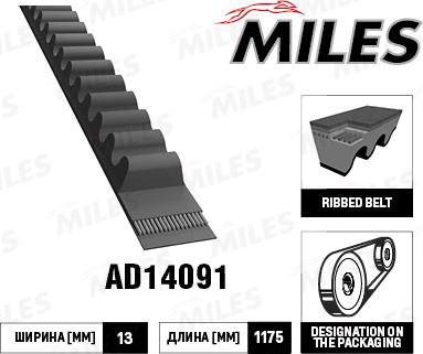 Miles AD14091 - V-Belt autospares.lv