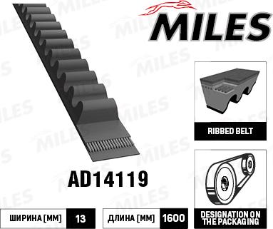 Miles AD14119 - V-Belt autospares.lv