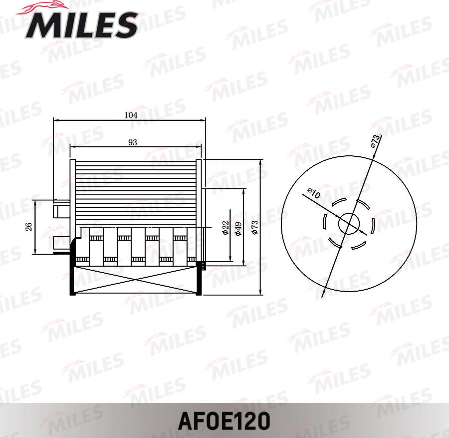 Miles AFOE120 - Oil Filter autospares.lv
