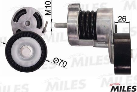 Miles AG00044 - Belt Tensioner, v-ribbed belt autospares.lv