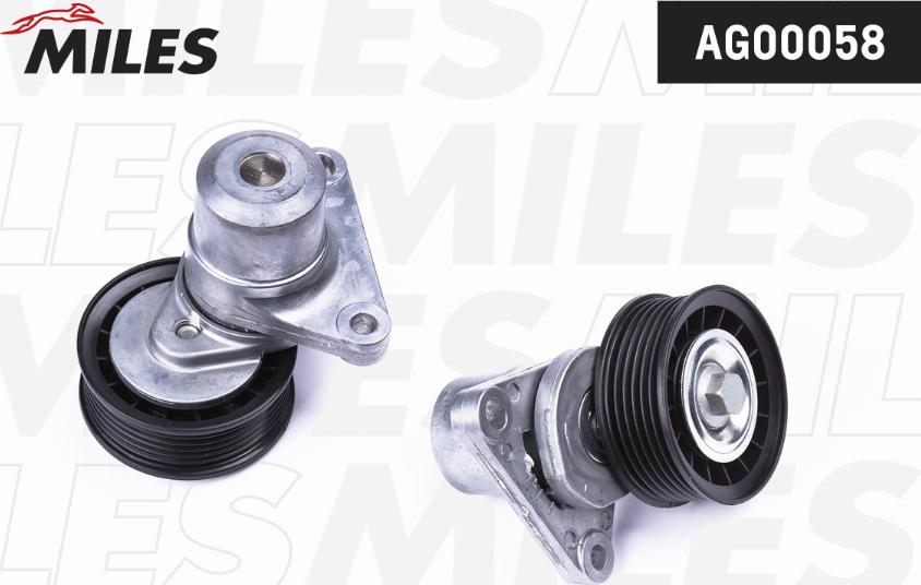 Miles AG00058 - Belt Tensioner, v-ribbed belt autospares.lv