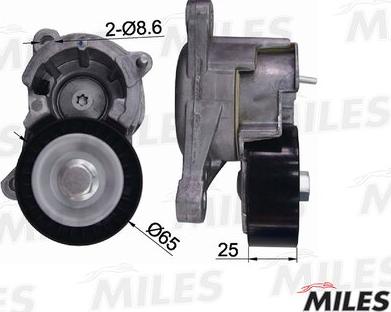 Miles AG00088 - Belt Tensioner, v-ribbed belt autospares.lv