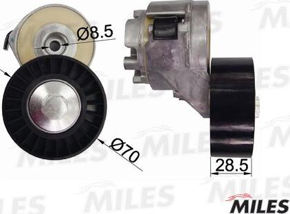 Miles AG00032 - Belt Tensioner, v-ribbed belt autospares.lv