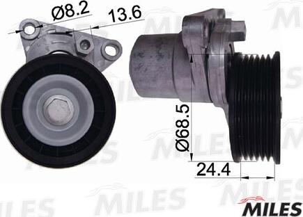 Miles AG00294 - Belt Tensioner, v-ribbed belt autospares.lv