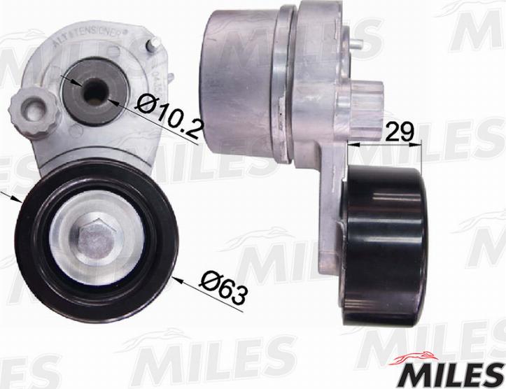 Miles AG00289 - Belt Tensioner, v-ribbed belt autospares.lv