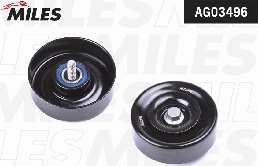 Miles AG03496 - Pulley, v-ribbed belt autospares.lv