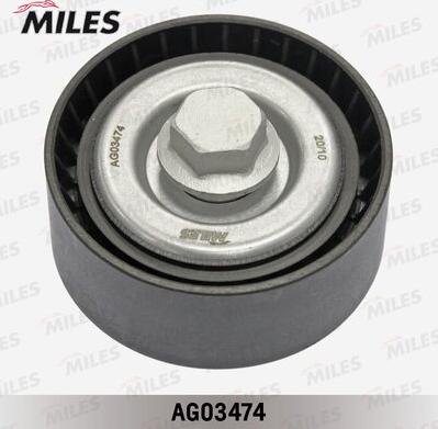 Miles AG03474 - Pulley, v-ribbed belt autospares.lv