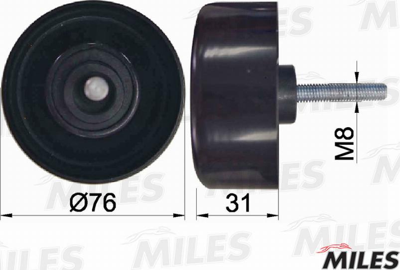 Miles AG03045 - Pulley, v-ribbed belt autospares.lv