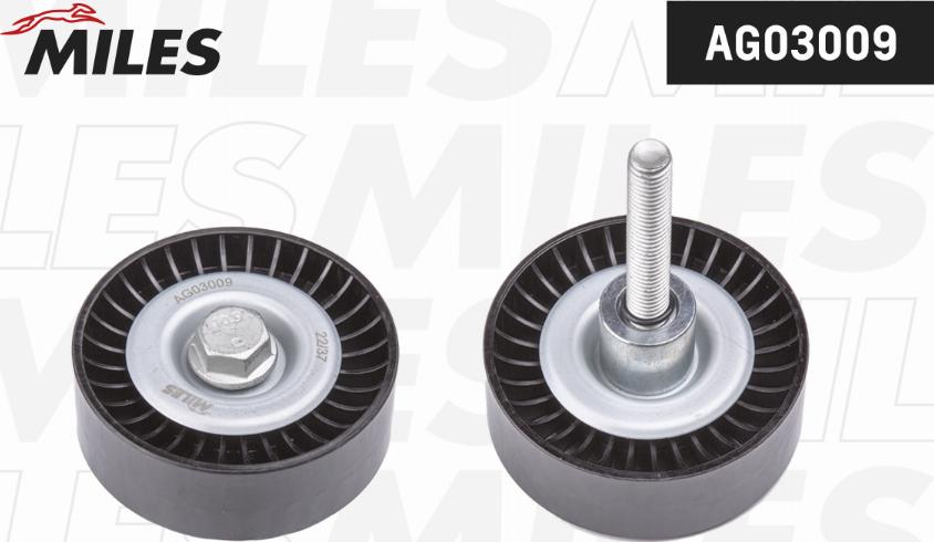 Miles AG03009 - Pulley, v-ribbed belt autospares.lv