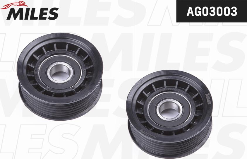 Miles AG03003 - Pulley, v-ribbed belt autospares.lv