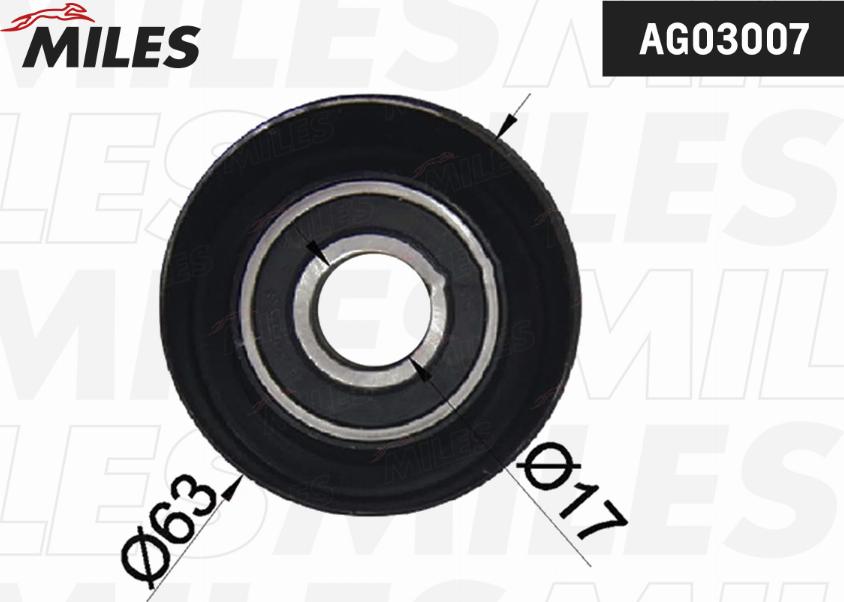 Miles AG03007 - Belt Tensioner, v-ribbed belt autospares.lv