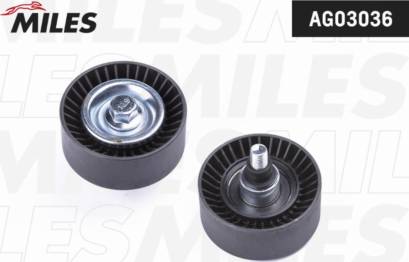 Miles AG03036 - Pulley, v-ribbed belt autospares.lv