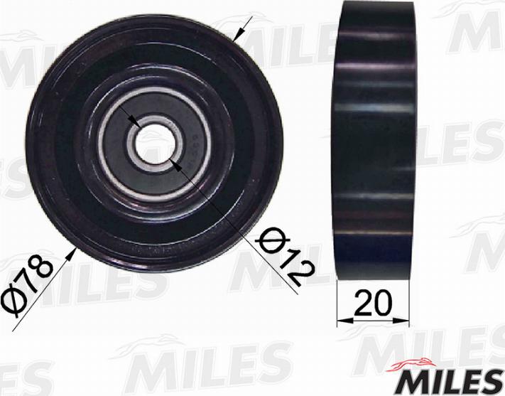 Miles AG03028 - Pulley, v-ribbed belt autospares.lv