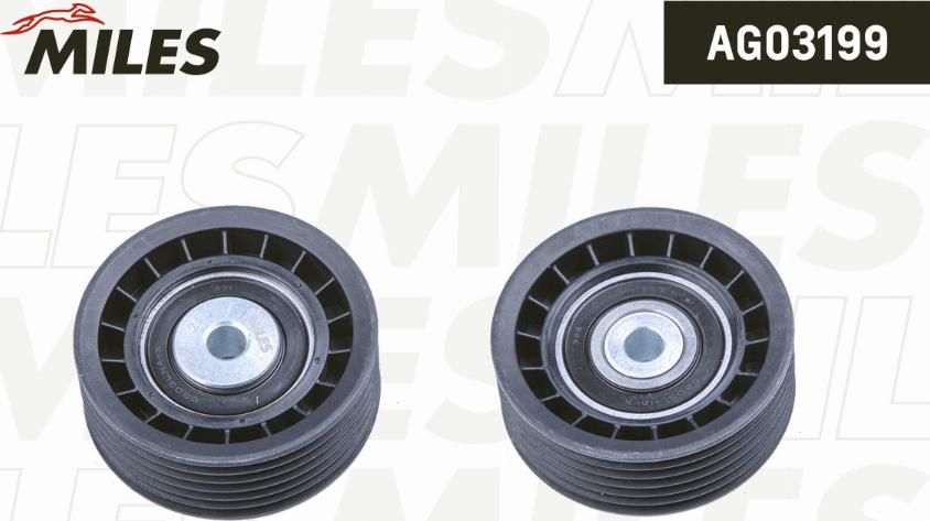 Miles AG03199 - Pulley, v-ribbed belt autospares.lv