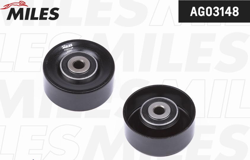 Miles AG03148 - Pulley, v-ribbed belt autospares.lv