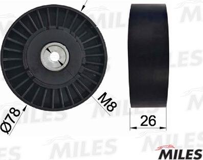 Miles AG03115 - Pulley, v-ribbed belt autospares.lv