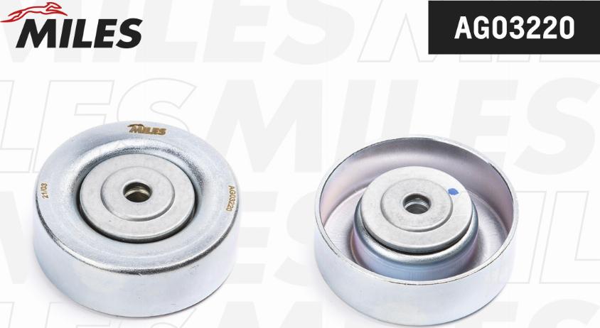 Miles AG03220 - Pulley, v-ribbed belt autospares.lv