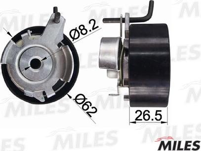 Miles AG02009 - Tensioner Pulley, timing belt autospares.lv