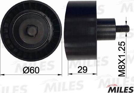 Miles AG02030 - Deflection / Guide Pulley, timing belt autospares.lv