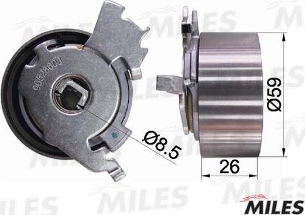 Miles AG02074 - Tensioner Pulley, timing belt autospares.lv