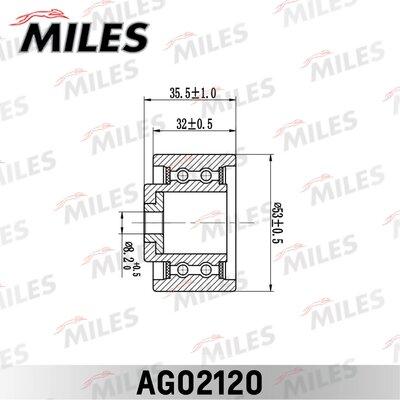 Miles AG02120 - Deflection / Guide Pulley, timing belt autospares.lv