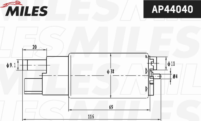 Miles AP44040 - Fuel Pump autospares.lv