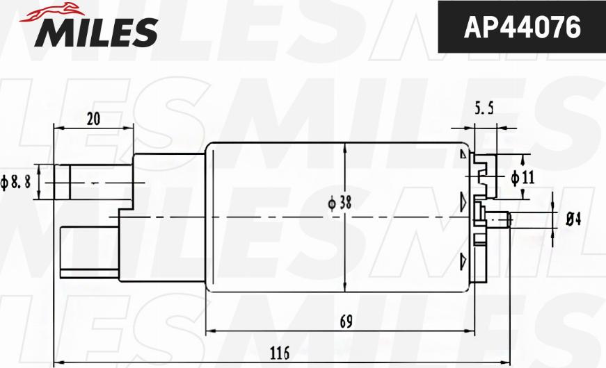 Miles AP44076 - Fuel Pump autospares.lv