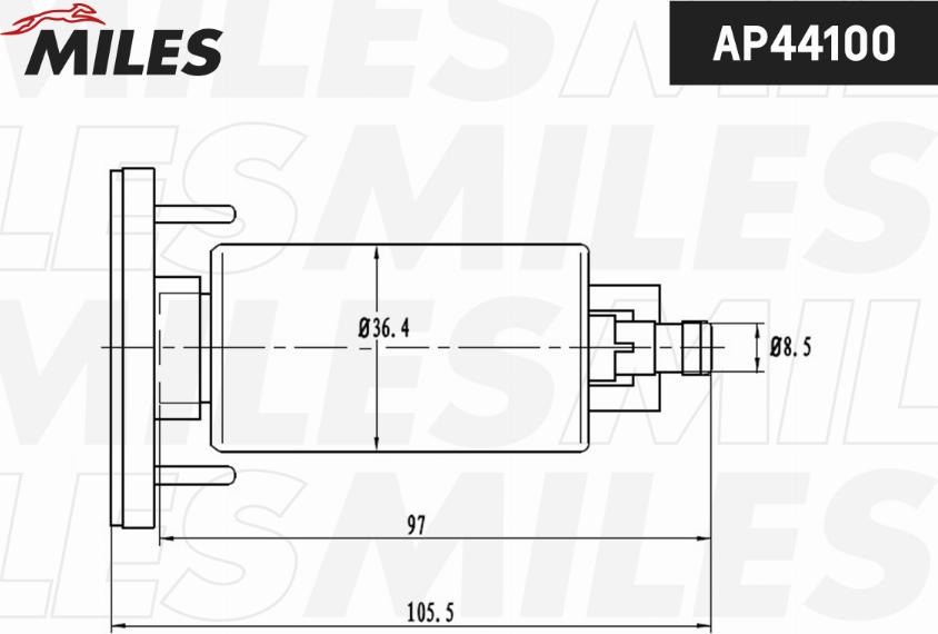 Miles AP44100 - Fuel Pump autospares.lv