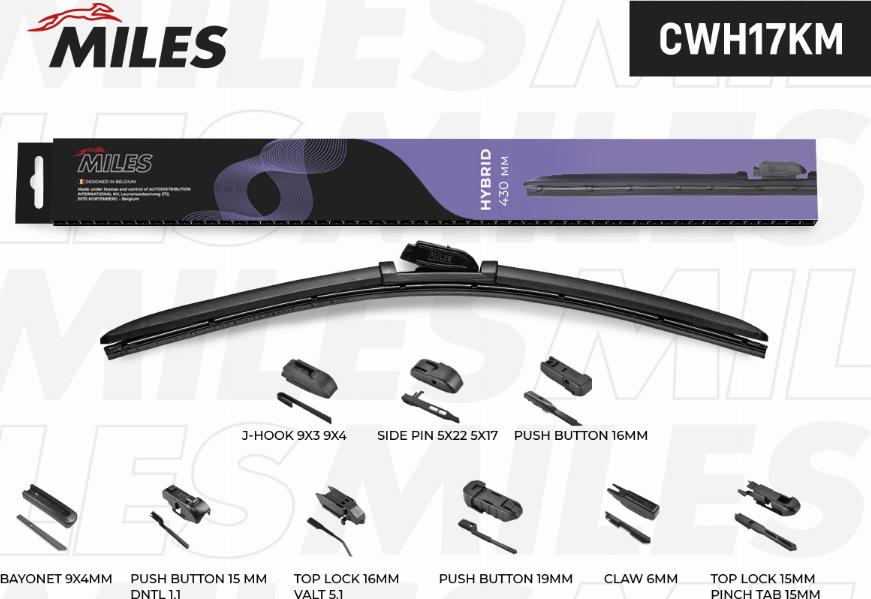 Miles CWH17KM - Wiper Blade autospares.lv