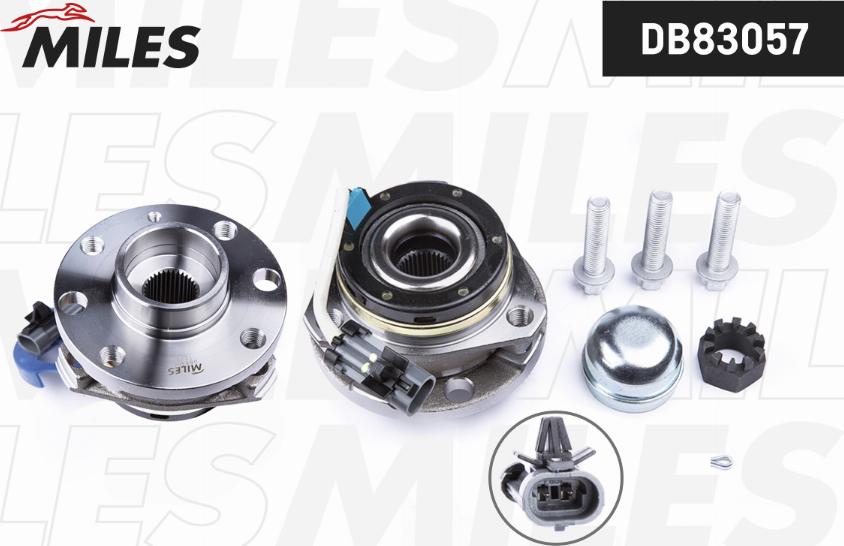 Miles DB83057 - Wheel hub, bearing Kit autospares.lv