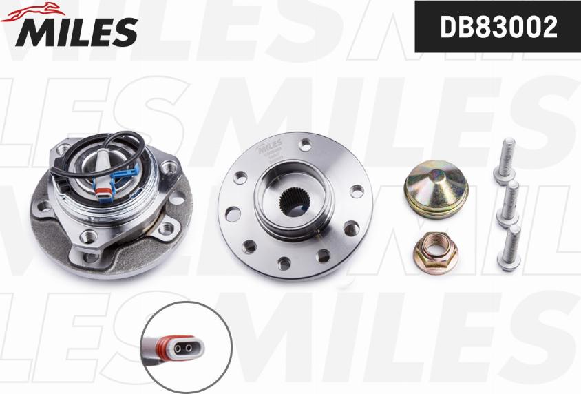 Miles DB83002 - Wheel hub, bearing Kit autospares.lv