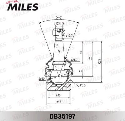 Miles DB35197 - Ball Joint autospares.lv