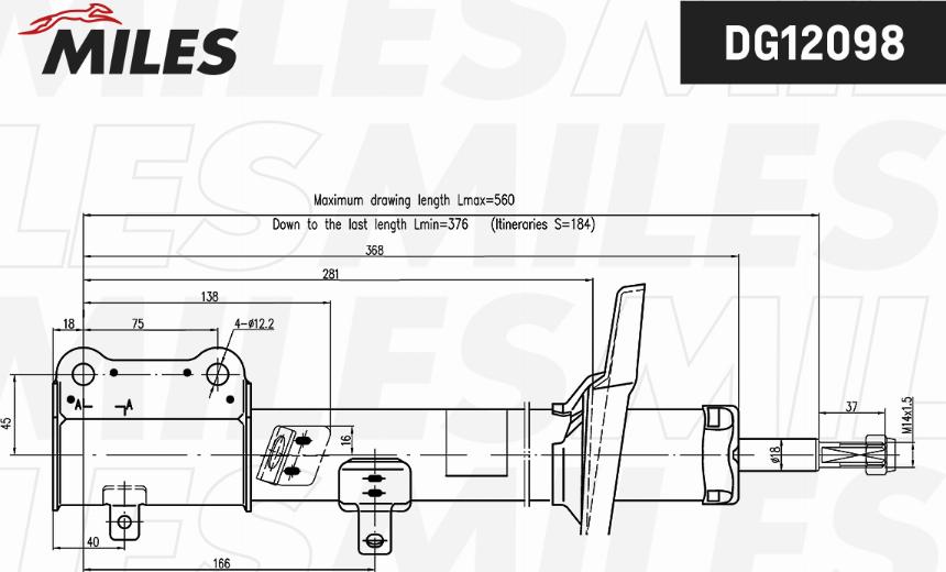 Miles DG12098 - Shock Absorber autospares.lv