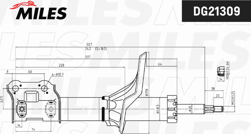 Miles DG21309 - Shock Absorber autospares.lv