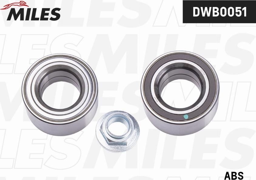 Miles DWB0051 - Wheel hub, bearing Kit autospares.lv
