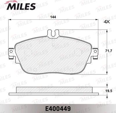 Miles E400449 - Brake Pad Set, disc brake autospares.lv