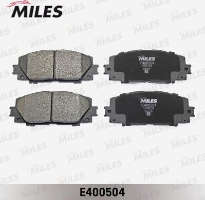 Miles E400504 - Brake Pad Set, disc brake autospares.lv