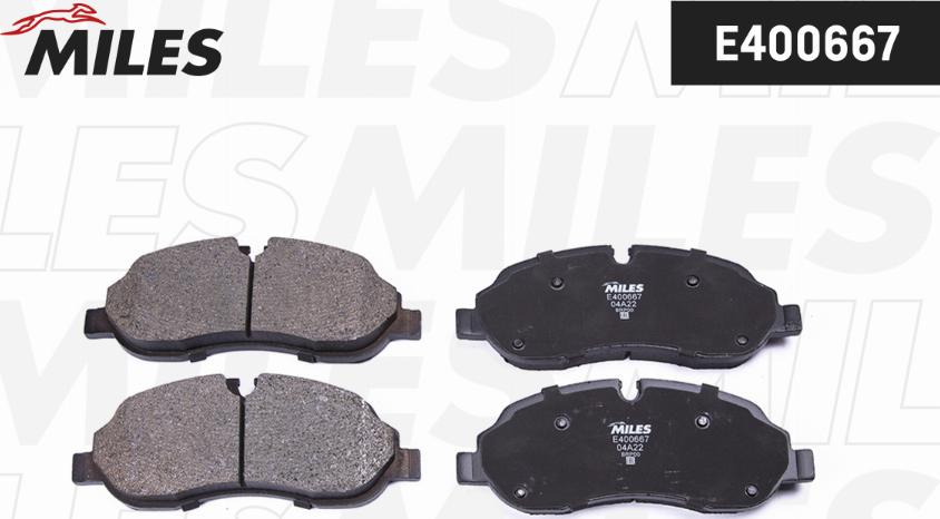 Miles E400667 - Brake Pad Set, disc brake autospares.lv