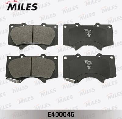Miles E400046 - Brake Pad Set, disc brake autospares.lv