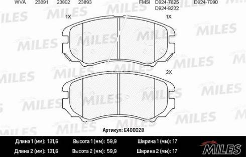 Brake Engineering PA1924 - Brake Pad Set, disc brake autospares.lv