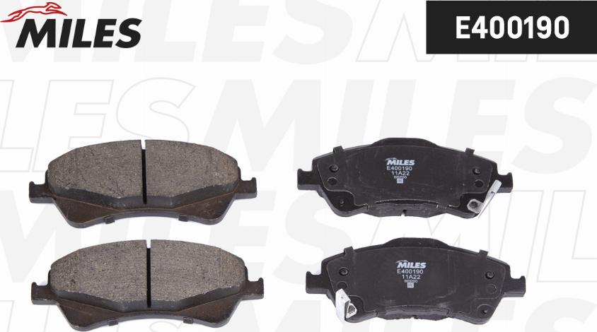 Miles E400190 - Brake Pad Set, disc brake autospares.lv