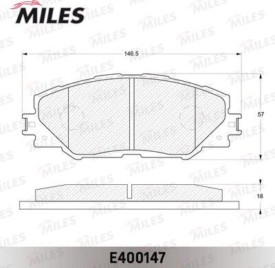 Miles E400147 - Brake Pad Set, disc brake autospares.lv