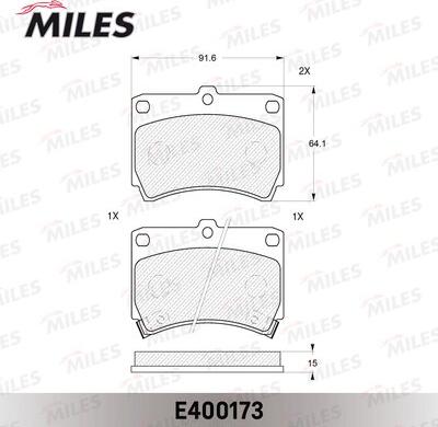 Miles E400173 - Brake Pad Set, disc brake autospares.lv