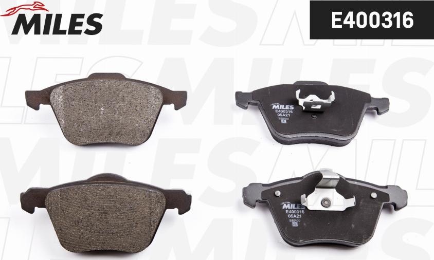 Miles E400316 - Brake Pad Set, disc brake autospares.lv