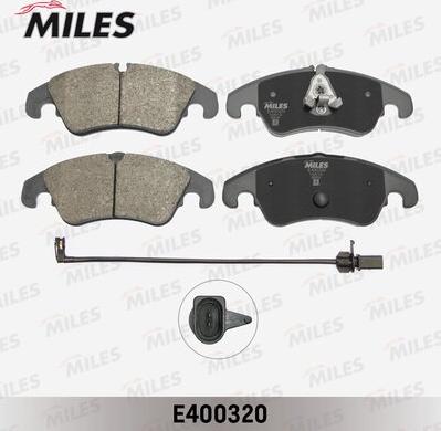 Miles E400320 - Brake Pad Set, disc brake autospares.lv