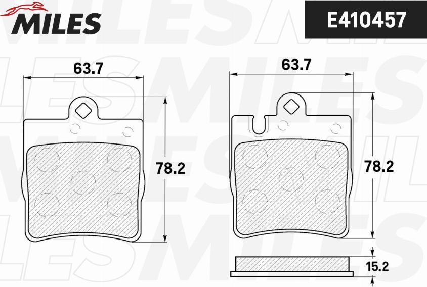 Miles E410457 - Brake Pad Set, disc brake autospares.lv