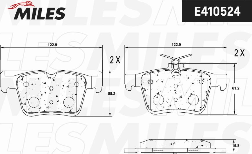 Miles E410524 - Brake Pad Set, disc brake autospares.lv