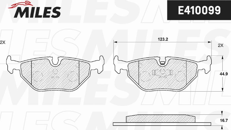 Miles E410099 - Brake Pad Set, disc brake autospares.lv