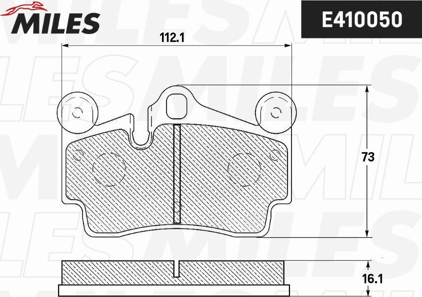 Miles E410050 - Brake Pad Set, disc brake autospares.lv