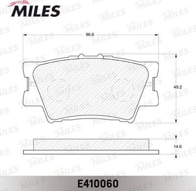 Miles E410060 - Brake Pad Set, disc brake autospares.lv